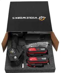 Violeworks® Accu Kettingzaag - Snoeizaag - Mini Kettingzaag - Handkettingzaag - Ook Voor Makita - Elektrische Kettingzaag - Elektrische Snoeischaar - Op Batterij - 2900 MAh - 1080W - 88V -Tuin-Gereedschap Winkel 1000x1200