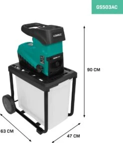 VONROC Stille Hakselaar/Shredder 2800W – Voor Takken Tot Ø45mm – Incl. 60L Opvangbak & Duwstok -Tuin-Gereedschap Winkel 1034x1200