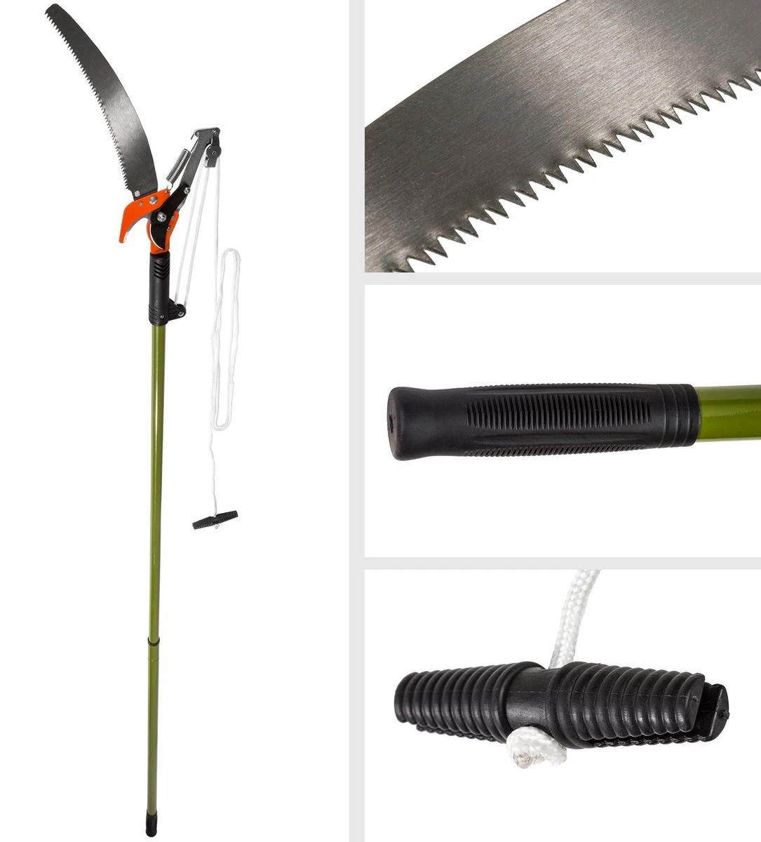 TecTake - Telescopische Boomzaag Snoeischaar Zaag Takken 4 TecTake - Telescopische Boomzaag Snoeischaar Zaag Takken - Afbeelding 2