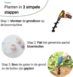 MaatWorkz - Grondboor - 25 CM - Boormachine - Bollenplanter - Moestuin - Palenboor - Boor - Tuin -Tuin-Gereedschap Winkel 1138x1200