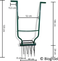 Biogroei® Ergonomische Woelvork - Spitvork - Met Verkruimelaar - Verlucht Je Bodem -Tuin-Gereedschap Winkel 1143x1200 4