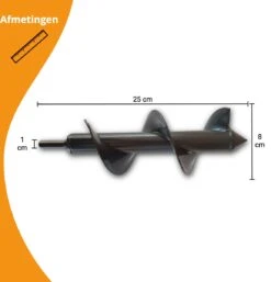 Grondboor Voor Boormachine - 8x25 Cm - Zwart -Tuin-Gereedschap Winkel 1154x1200 2