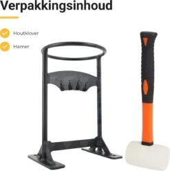 Maatworkz - Houtklover + Hamer - Houtsplijter - Houtkliever - Houtklover Voor Aanmaakhout - Gietijzer - Zwart -Tuin-Gereedschap Winkel 1193x1200 3