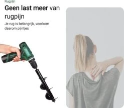 MaatWorkz - Grondboor - 25 CM - Boormachine - Bollenplanter - Moestuin - Palenboor - Boor - Tuin -Tuin-Gereedschap Winkel 1200x1045 1