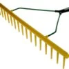 Excellent - Blad Hark - Polyhark Recht Rand - Tuin En Gazon Hark - Handhark - Grashark - Hark Zonder Steel - 16 Tanden - Rood - 65 CM