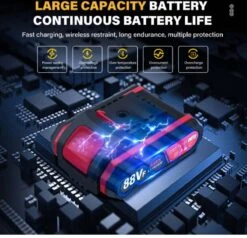 Violeworks® Accu Kettingzaag - Snoeizaag - Mini Kettingzaag - Handkettingzaag - Ook Voor Makita - Elektrische Kettingzaag - Elektrische Snoeischaar - Op Batterij - 2900 MAh - 1080W - 88V -Tuin-Gereedschap Winkel 1200x1156 4