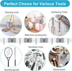 BOTC Bezemhouder - 5 Houders 6 Haken Bezem Ophangsysteem - Zeflklevend - Opbergsysteem - Ophanghaken - Tuingereedschap - Gereedschap Opbergen -Tuin-Gereedschap Winkel 1200x1186 3