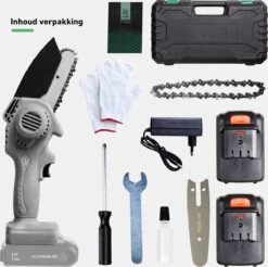 Mardin Mini Kettingzaag - Snoeizaag - Kettingzaag - Kettingzaag Electrisch Met 2 Accu - Inclusief Koffer - 1 Extra Accu - Grijs -Tuin-Gereedschap Winkel 1200x1193 5