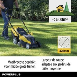Powerplus POWXG6281 Elektrische Grasmaaier - Grasmachine Voor Middelgrote En Grote Tuin - 2000W - Maaibreedte 420mm - Verstelbare Maaihoogte - Mulching Functie - Incl. 40L Opvangbak -Tuin-Gereedschap Winkel 1200x1200 109