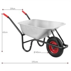 Gardebruk Kruiwagen 100L - Luchtband - 250kg Draagkracht Zilver -Tuin-Gereedschap Winkel 1200x1200 301