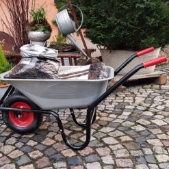 Gardebruk Kruiwagen 100L - Luchtband - 250kg Draagkracht Zilver -Tuin-Gereedschap Winkel 1200x1200 302