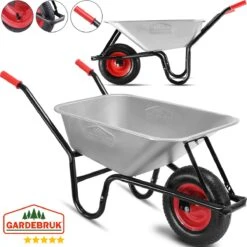 Gardebruk Kruiwagen 100L - Luchtband - 250kg Draagkracht Zilver -Tuin-Gereedschap Winkel 1200x1200 307