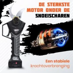 Reichlër® Elektrische Snoeischaar - 40 Mm Snijdiameter - 2x Accu - Anti-cut Functie - Heggenschaar - Takkenschaar - Zwart -Tuin-Gereedschap Winkel 1200x1200 32