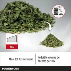 Powerplus POWEG9013 Elektrische Bladblazer - Bladzuiger En -versnipperaar - 3300W - Blazen - Zuigen - Versnipperen - Incl. 40L Opvangzak -Tuin-Gereedschap Winkel 1200x1200 369