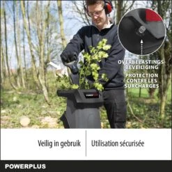 Powerplus POWEG5011 Elektrische Hakselaar Versnipperaar - 2400W - Max. Ø40mm - Incl. Duwstok, Wielen En 50L Opvangzak - Heggen, Bomen En Haag - Tuinonderhoud -Tuin-Gereedschap Winkel 1200x1200 402