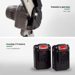 Mardin Mini Kettingzaag - Snoeizaag - Kettingzaag - Kettingzaag Electrisch Met 2 Accu - Inclusief Koffer - 1 Extra Accu - Grijs -Tuin-Gereedschap Winkel 1200x1200 417
