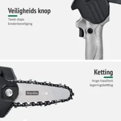 Mardin Mini Kettingzaag - Snoeizaag - Kettingzaag - Kettingzaag Electrisch Met 2 Accu - Inclusief Koffer - 1 Extra Accu - Grijs -Tuin-Gereedschap Winkel 1200x1200 420