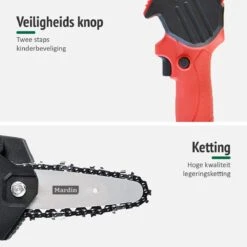 Mardin Mini Kettingzaag - Snoeizaag - Kettingzaag - Kettingzaag Electrisch Met 2 Accu - Inclusief Koffer - 1 Extra Accu - Rood -Tuin-Gereedschap Winkel 1200x1200 426