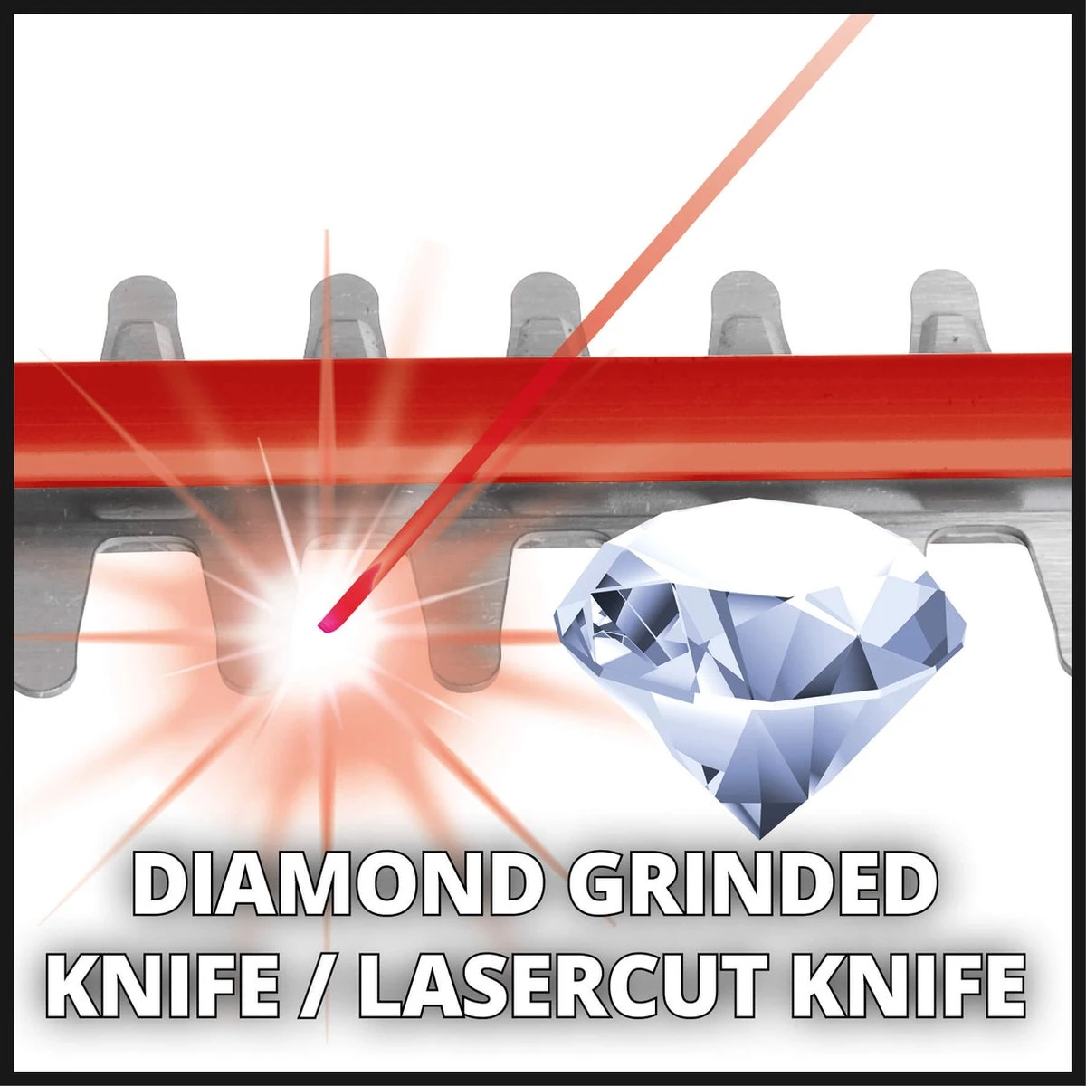 Einhell Accu Heggenschaar GE-CH 1846 Li-Solo Power X-Change (Li-Ion - 18 V - 46 Cm Zaaglengte - 15 Mm Tandafstand - Ergonomische Handgreep - Zonder Accu En Lader) 4 Einhell Accu Heggenschaar GE-CH 1846 Li-Solo Power X-Change (Li-Ion - 18 V - 46 Cm Zaaglengte - 15 Mm Tandafstand - Ergonomische Handgreep - Zonder Accu En Lader) - Afbeelding 2