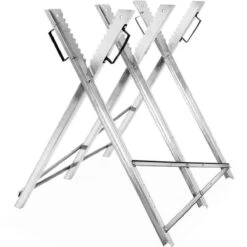 Merkloos Monzana Zaagbok - Metaal Opvouwbaar 83x81x88cm - Zilver -Tuin-Gereedschap Winkel 1200x1200 488