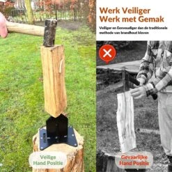 Miseru Houtklover – Geen Bijl Nodig – No Axe - Houtsplijter – Houtkliever – HANDMADE In Holland - Houtklover Voor Aanmaakhout – Metaal -Tuin-Gereedschap Winkel 1200x1200 503