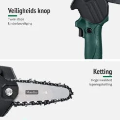 Mardin Mini Kettingzaag - Snoeizaag - Kettingzaag - Kettingzaag Electrisch Met 2 Accu - Inclusief Koffer - 1 Extra Accu - Groen -Tuin-Gereedschap Winkel 1200x1200 537