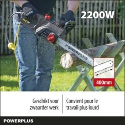 Powerplus POWEG10110 Elektrische Kettingzaag - 2200W - Zwaardlengte 400mm - Automatische Kettingsmering - Incl. 1x Ketting En 1x Zwaard -Tuin-Gereedschap Winkel 1200x1200 578