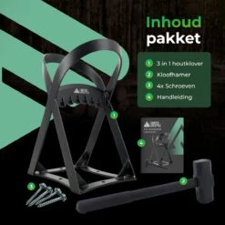 Lighted Lifestyle™| Houtklover Voor Aanmaakhout Incl. Kloofhamer - Houtsplijter - Houtkliever - Snel Haardhout - Gietijzer - Incl. Schroeven -Tuin-Gereedschap Winkel 1200x1200 596