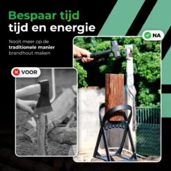 Lighted Lifestyle™| Houtklover Voor Aanmaakhout Incl. Kloofhamer - Houtsplijter - Houtkliever - Snel Haardhout - Gietijzer - Incl. Schroeven -Tuin-Gereedschap Winkel 1200x1200 599