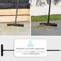 CLEANLY® Rubberen Bezem Met Vloerwisser - Kappersbezem - Zachte Bezem Binnen & Buiten - Vloertrekker Met Steel - 68-150 Cm -Tuin-Gereedschap Winkel 1200x1200 623
