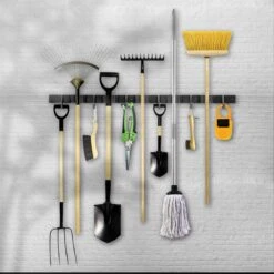 Bezem Ophangsysteem – Bezemhouder – Tuingereedschap – RVS – 5 Houders – 6 Haken - BAULK® -Tuin-Gereedschap Winkel 1200x1200 674