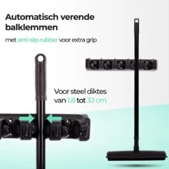 CLEANLY® Bezemhouder - Ophangsysteem Voor Tuingereedschap - Bezem Ophangsysteem - Gereedschapshouder Met Ophanghaken - ABS -Tuin-Gereedschap Winkel 1200x1200 721