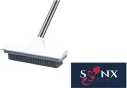 Synx Tools Luiwagen Borstel 2-in-1 Trekker - Badkamer Borstel Vloertrekker Met Steel Schrobborstel - Harde Borstelharen - Vloerwisser Badkamer - Met Telescopische Steel -Tuin-Gereedschap Winkel 1200x841 2