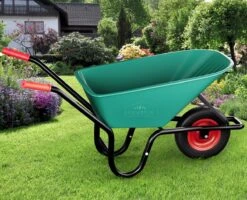 Gardebruk Kruiwagen 100 L - Kunststof Kuip – Tot 150KG Groen -Tuin-Gereedschap Winkel 1200x972