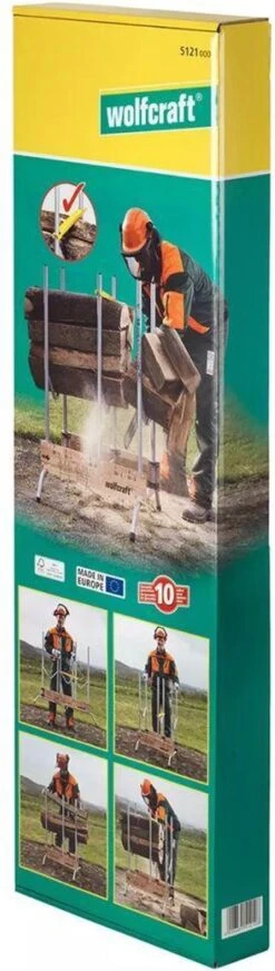 Wolfcraft - Professionele Zaagbok - Voor Kettingzaag - Hout - Opbouwbare, Stabiele Zaagbok Voor Brandhout - 5121000 - 10 JAAR GARANTIE -Tuin-Gereedschap Winkel 340x1200