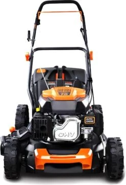 FUXTEC Grasmaaier Benzine - 46cm - Zelfrijdend / Zelftrekkend / Achterwielaandrijving - Mulchfunctie - Opvangbak 50L - FX-RM4646 -Tuin-Gereedschap Winkel 818x1200