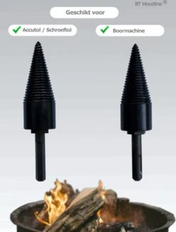 BT Woodline® | Houtklover Inclusief Opbergkoker | Houtsplijter | Houtkloof | Houtsplitter | Houtkloofboor | Kegelsplijter | Houtkliever | Aanmaakhout | Geschikt Voor Accutol, Schroeftol, Boormachine En Kloofmachines -Tuin-Gereedschap Winkel 909x1200 1